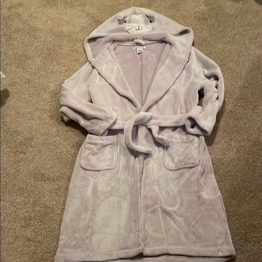 Pottery Barn Kids Purple Hooded House coat